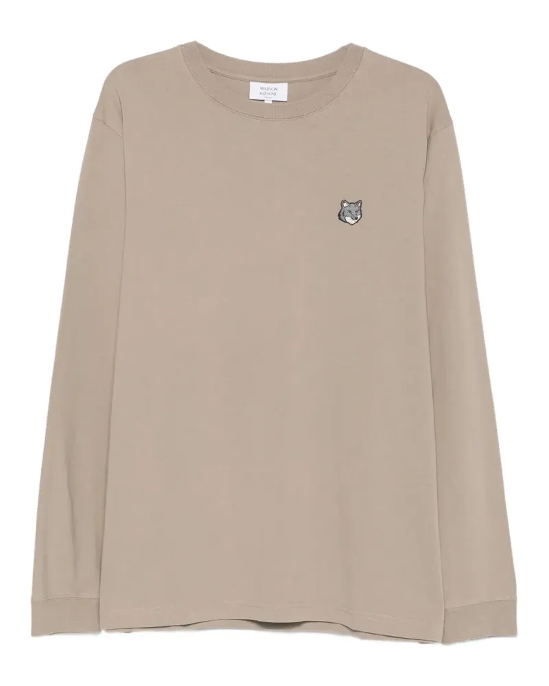 Kitsuné Fox Head long-sleeve T-shirt - Nude Nude