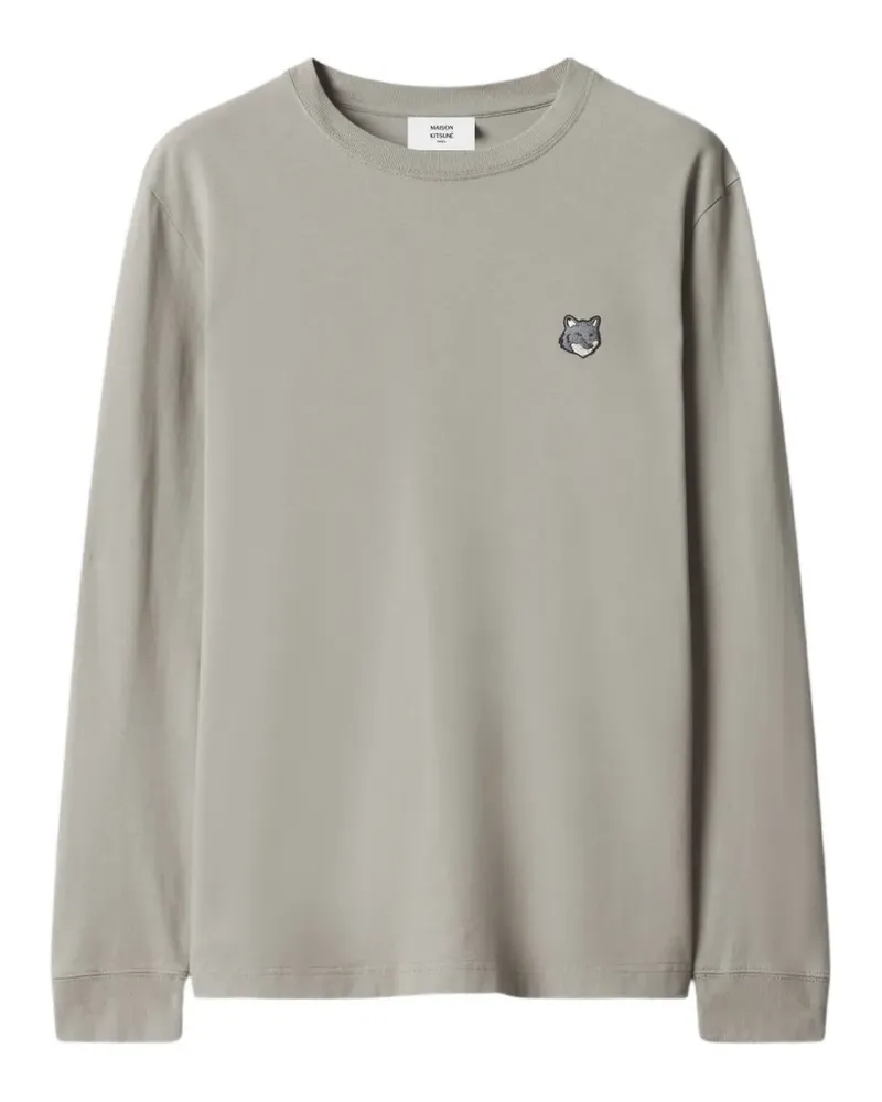 Kitsuné Fox Head Langarmshirt - Nude Nude