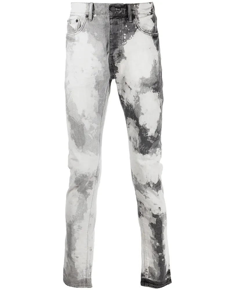 PURPLE BRAND Schmale Jeans mit Bleach-Effekt - Grau Grau