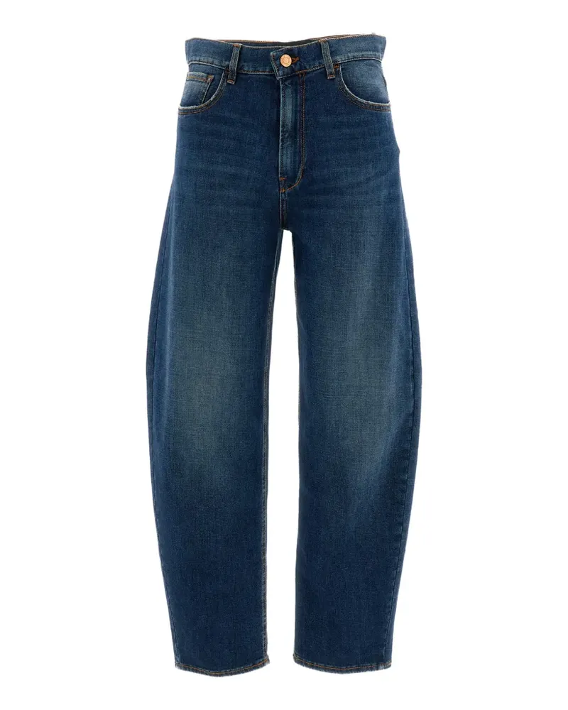 3x1 faded-effect wide-leg jeans - Blau Blau