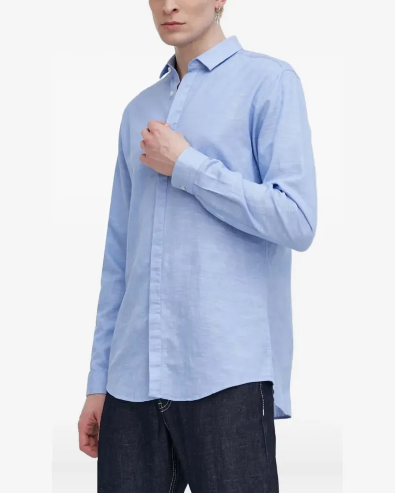 HUGO BOSS buttoned long-sleeve shirt - Blau Blau