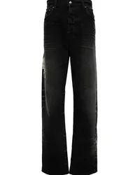 Amiri Gerade Jeans mit barockem Logo Schwarz