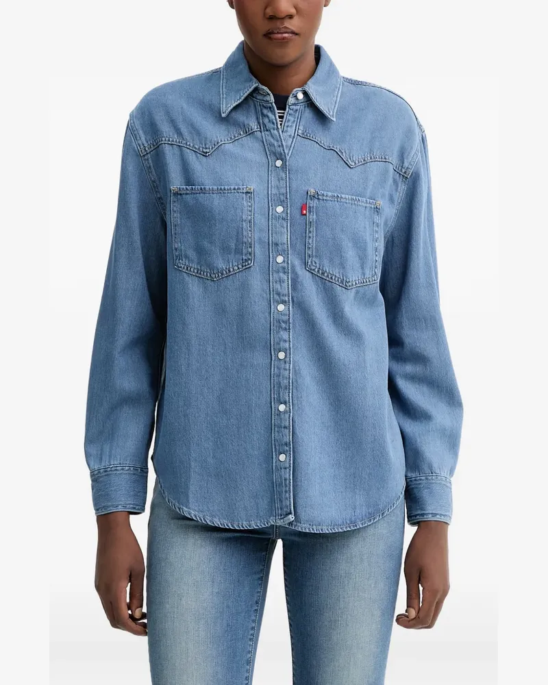 Levi's Hemd mit Western-Passe - Blau Blau