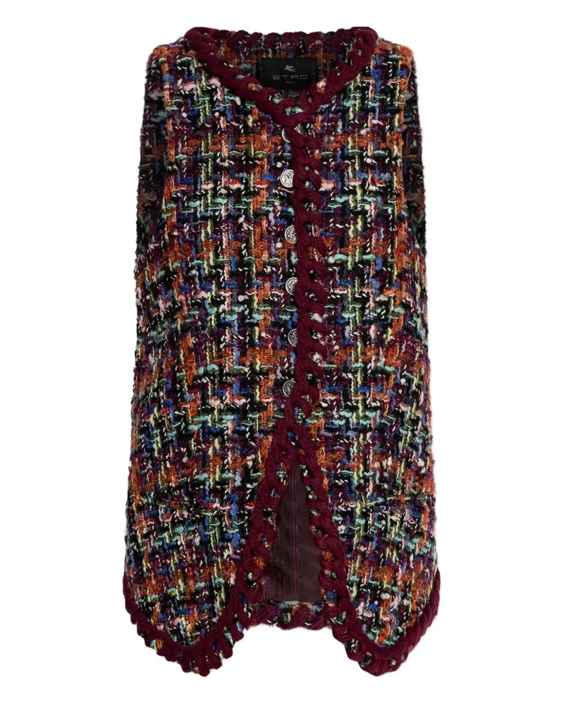 Etro Bouclé-Weste - Rot Rot