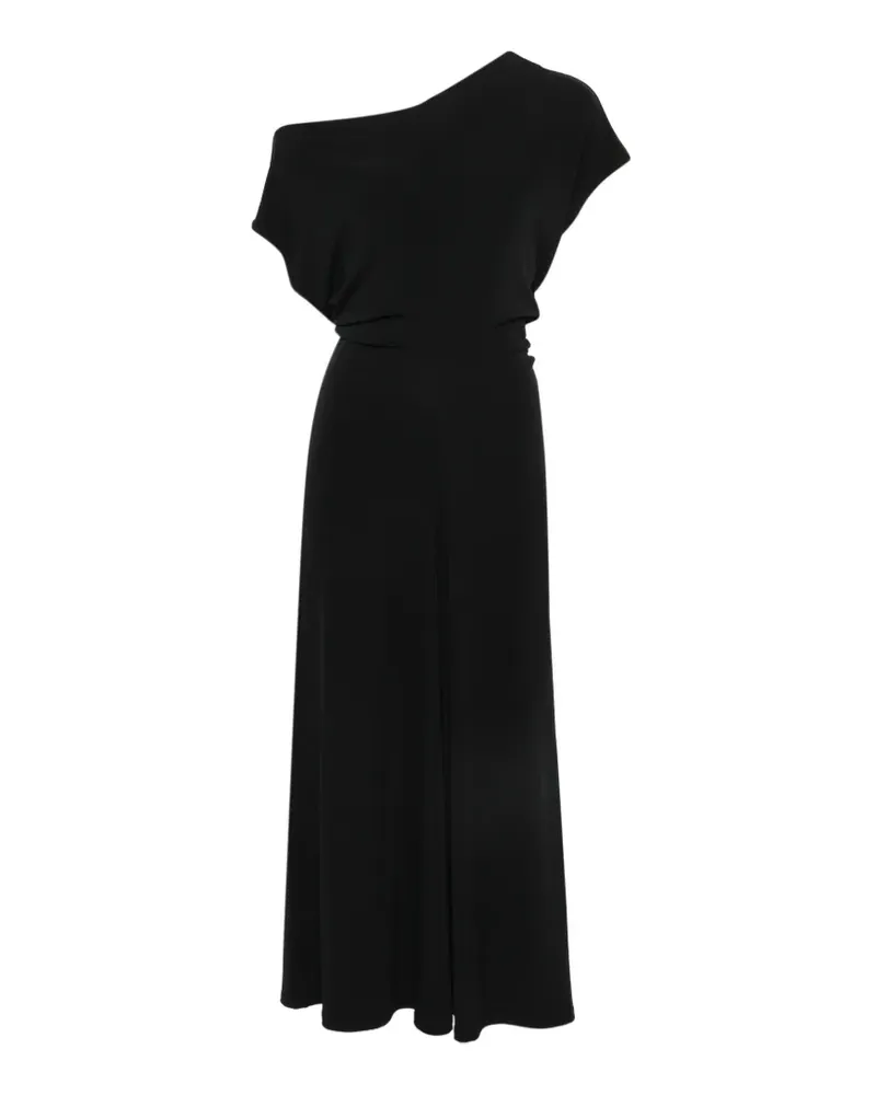 Vince draped-design midi dress - Schwarz Schwarz
