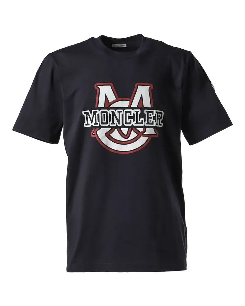Moncler monogram-print t-shirt - Schwarz Schwarz