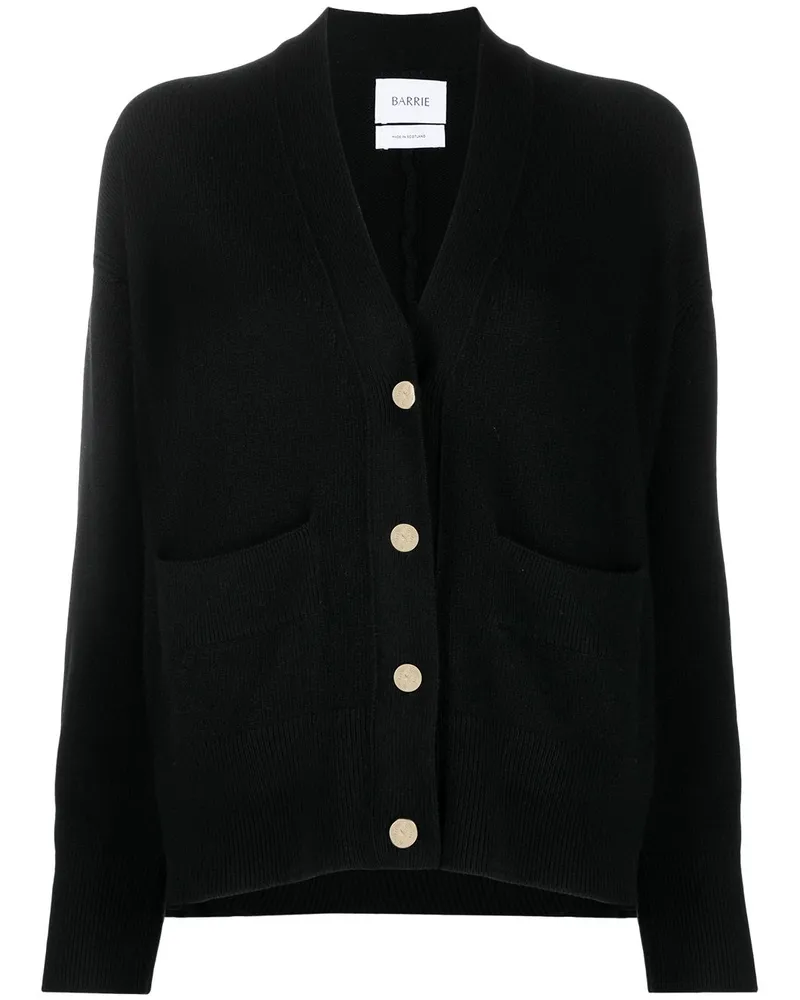 Barrie Kaschmircardigan mit Knöpfen - Schwarz Schwarz
