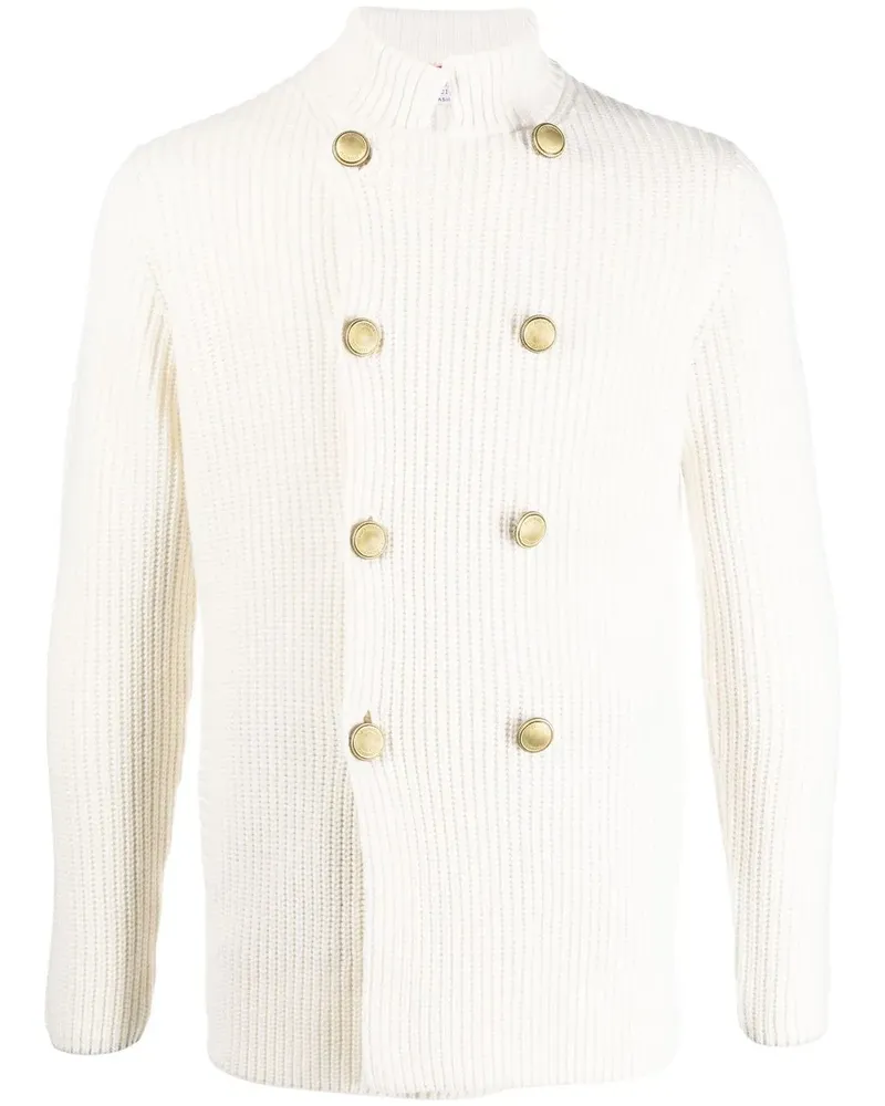 Brunello Cucinelli Doppelreihiger Cardigan - Weiß Weiß
