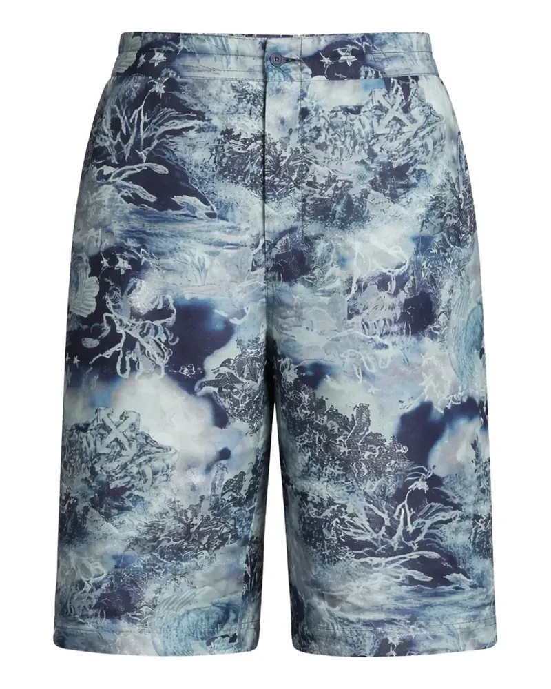 OFF-WHITE graphic-print shorts - Blau Blau