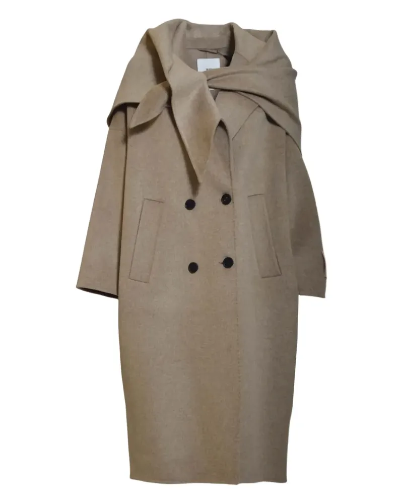 SOLOTRE double-breasted shawl-collar coat - Braun Braun