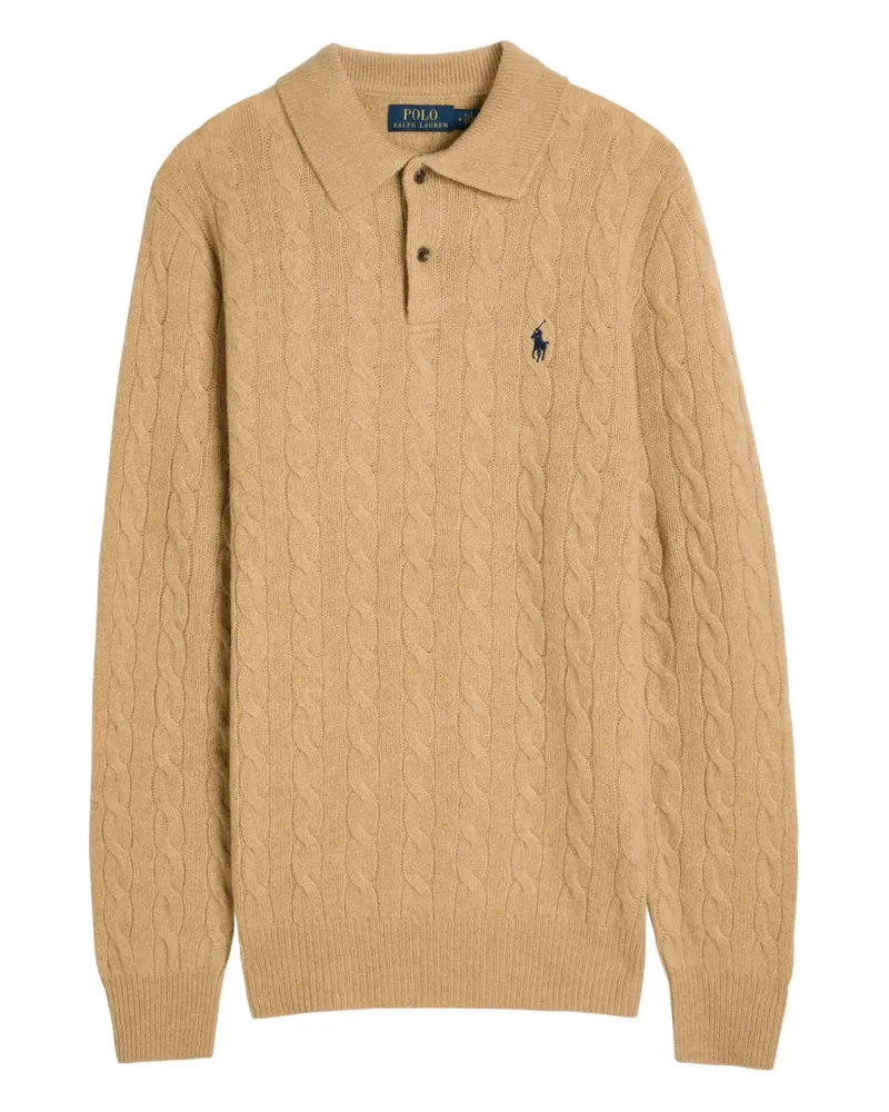 Ralph Lauren Polo-Pullover mit Zopfmuster - Nude Nude