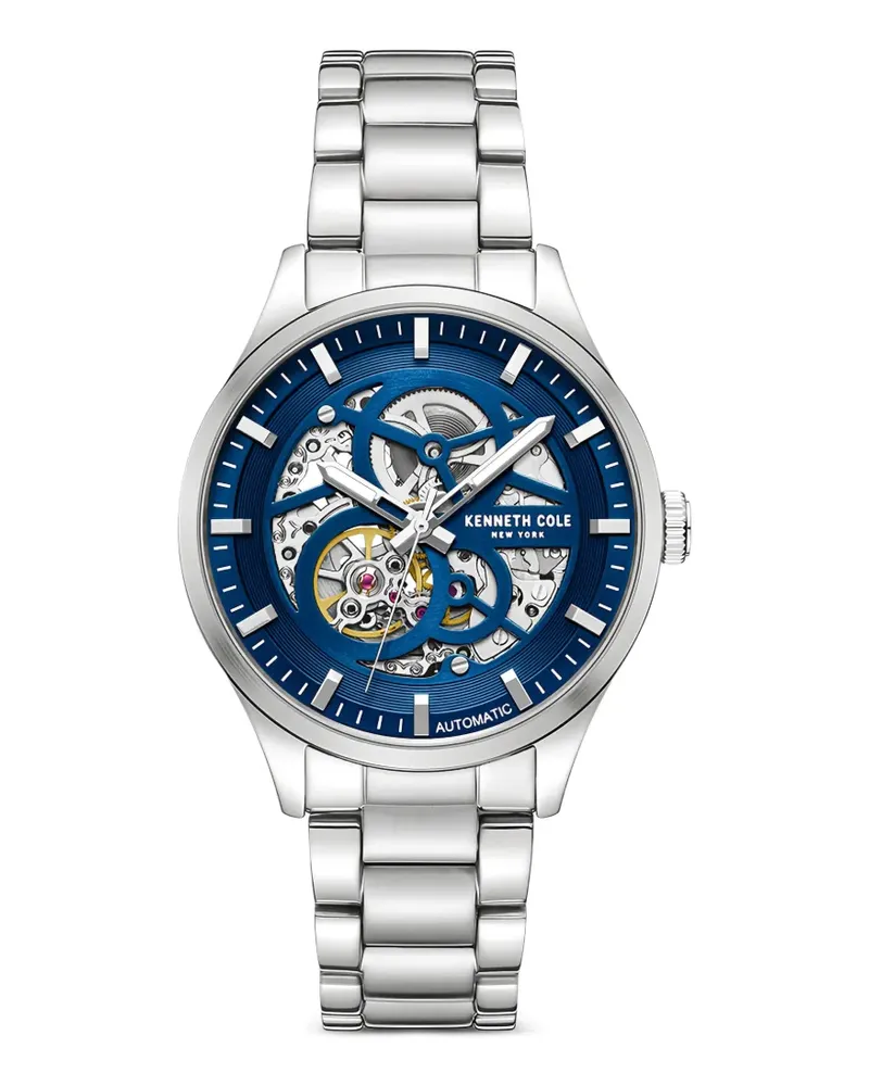 Kenneth Cole skeleton automatic 42mm watch - Blau Blau