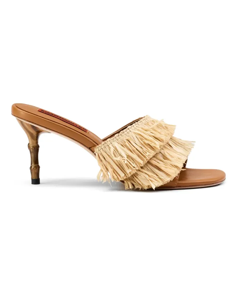 Simon Miller Fringe Playa bamboo-heel sandals - Nude Nude