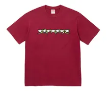 Skulls Spellout T-Shirt - Rot