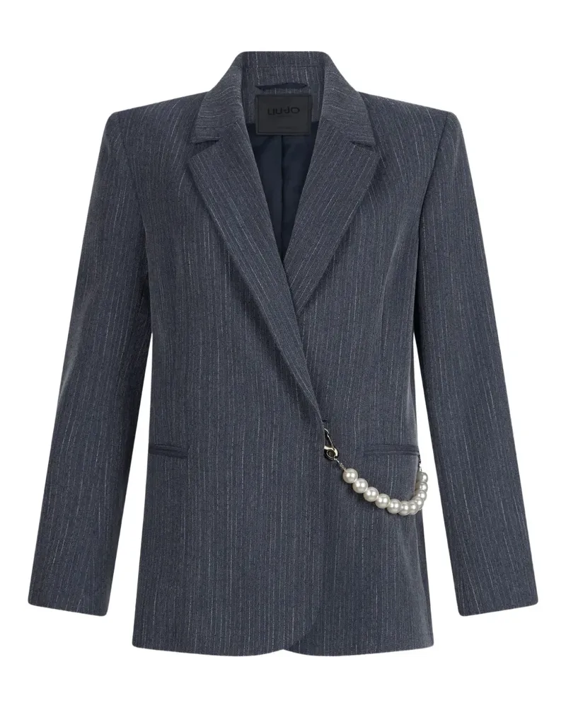 Liu Jo Pinstripe flannel blazer - Blau Blau