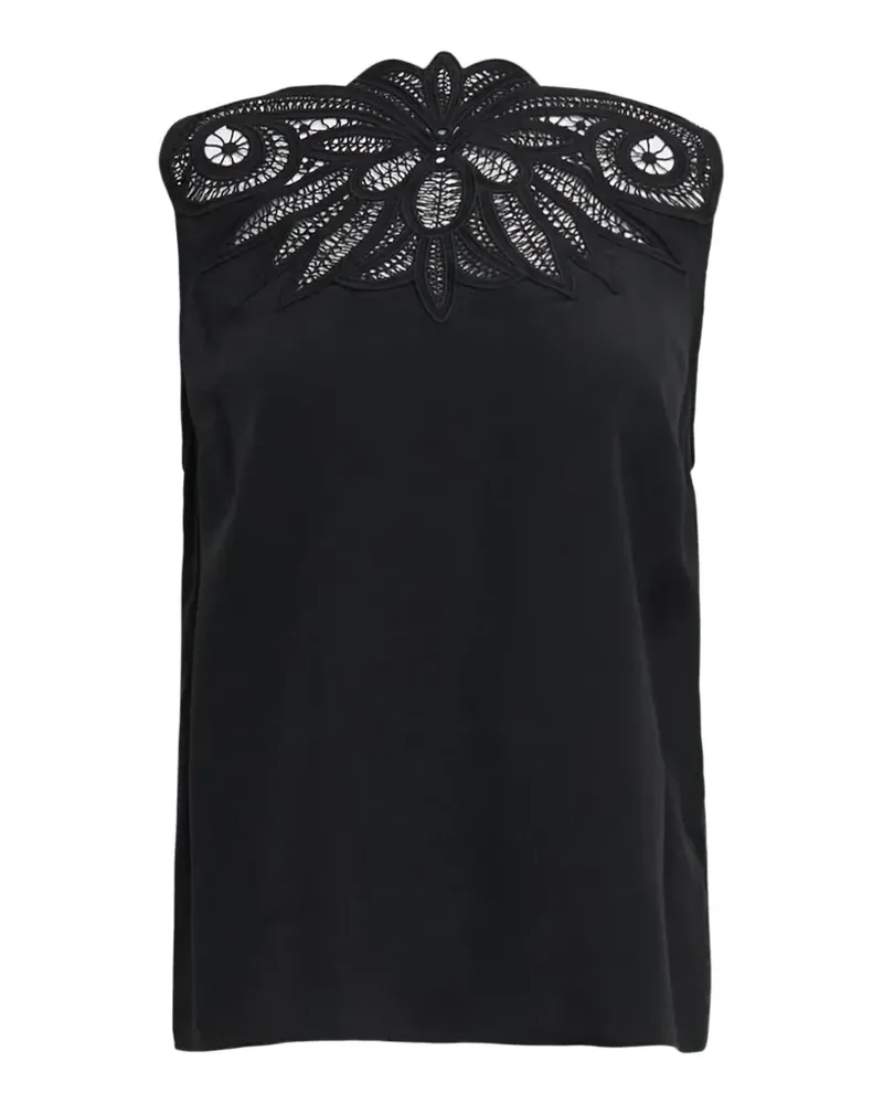 Ulla Johnson Rea lace-appliqué top - Schwarz Schwarz