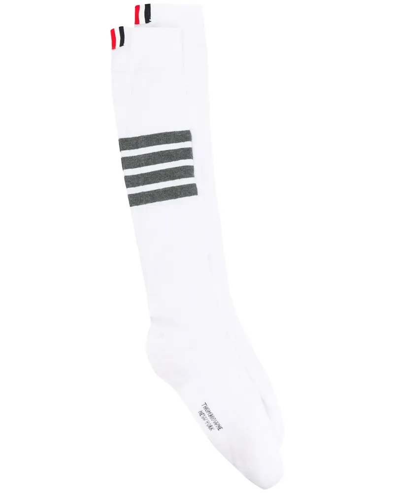 Thom Browne Socken mit Logo-Streifen - Weiß Weiß