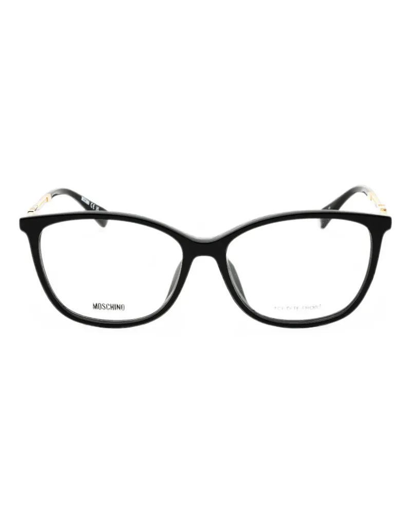 Moschino Brille mit eckigem Gestell - Schwarz Schwarz