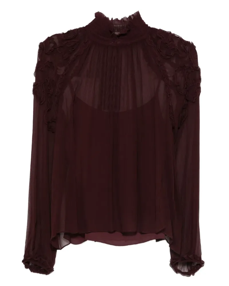 Ulla Johnson Bluse mit Rüschen - Rot Rot