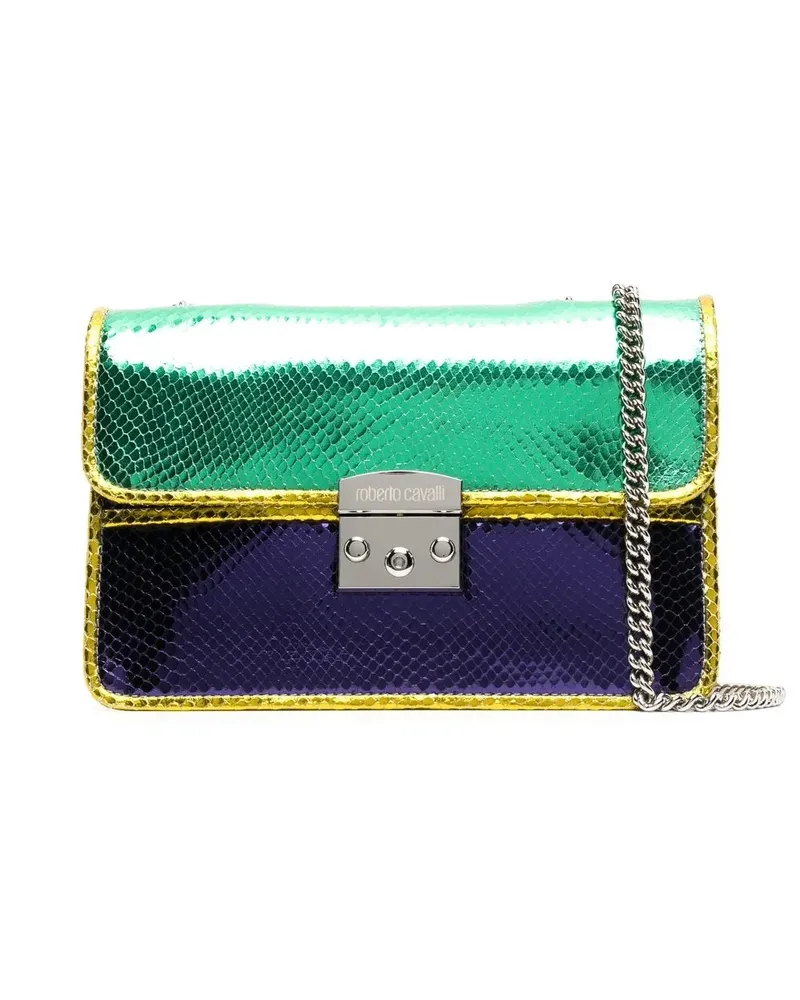 Roberto Cavalli Metallic-Umhängetasche - Violett Violett