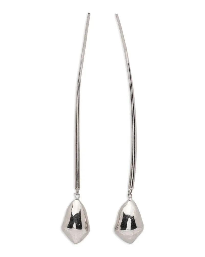 PANCONESI large curved-bar earrings - Silber Silber