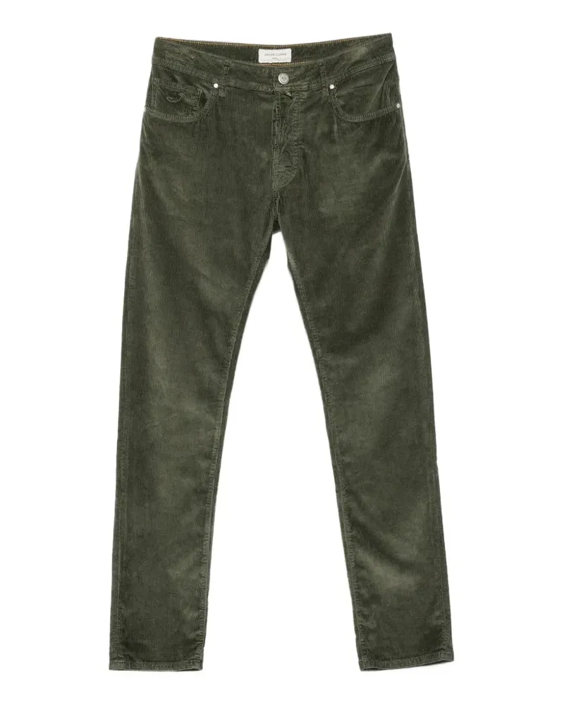 Jacob Cohën Cordhose mit Logo-Patch - Grün Grün