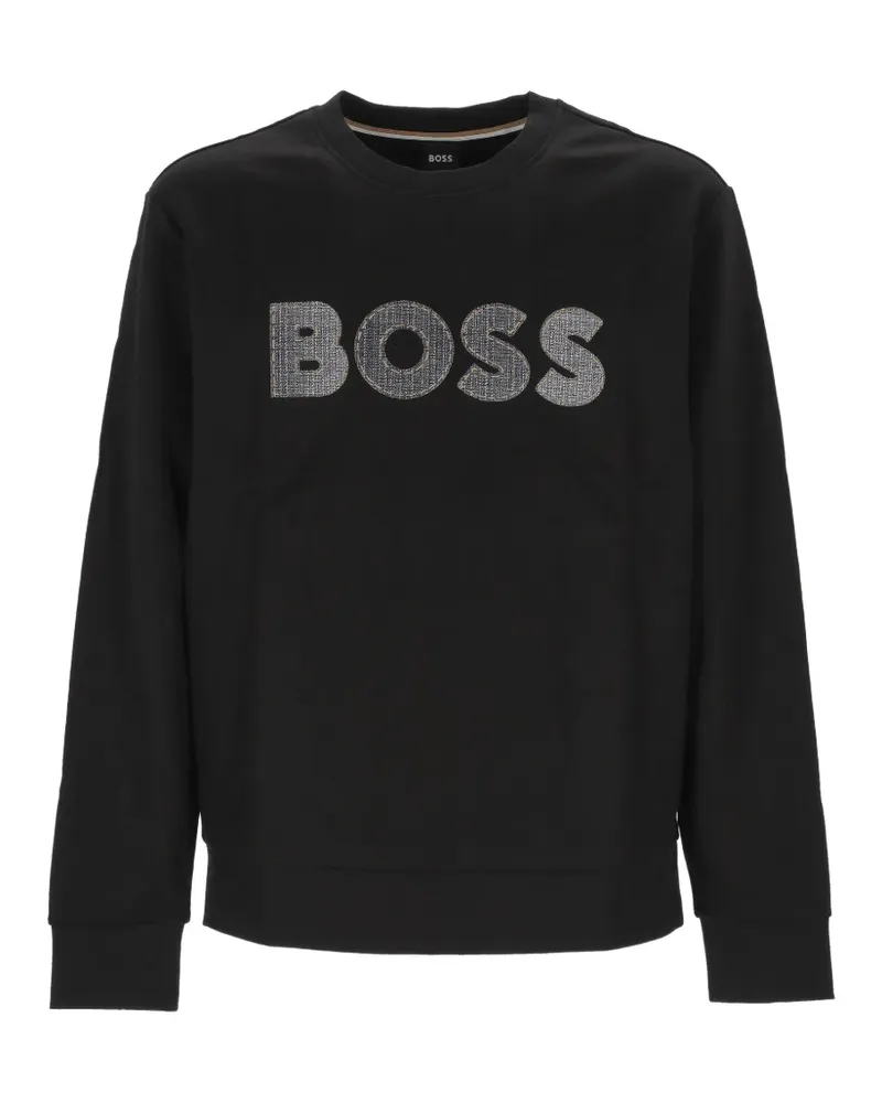 HUGO BOSS Pullover mit Logo-Patch - Schwarz Schwarz