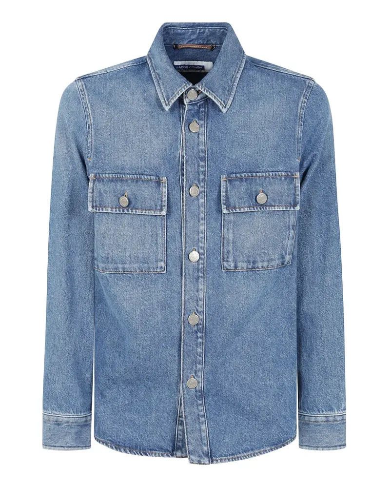 Jacob Cohën faded-effect shirt jacket - Blau Blau