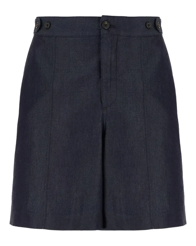 Alexander McQueen Hoch sitzende Jeans-Shorts - Blau Blau