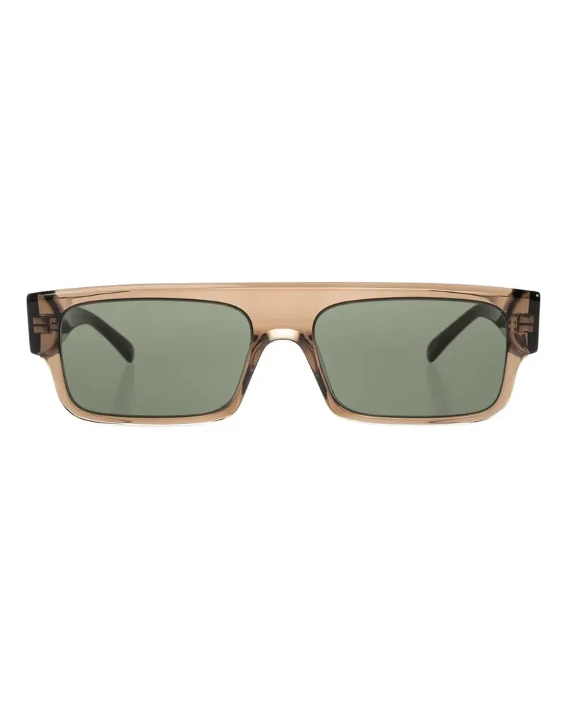 Alexander McQueen Sonnenbrille mit eckigem Gestell - Braun Braun