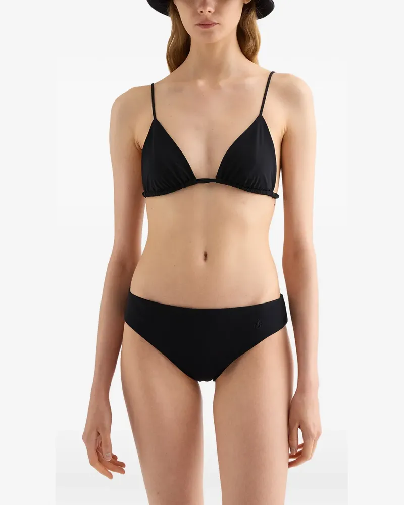 Jil Sander jersey texture bikini bottom - Schwarz Schwarz