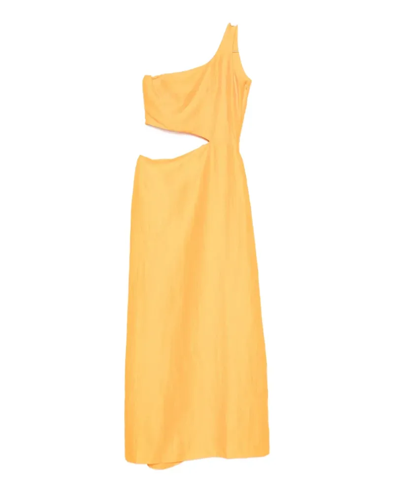 Maje one-shoulder midi dress - Orange Orange