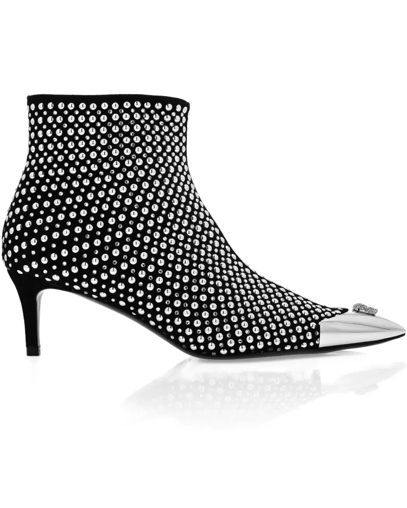 Philipp Plein 55mm stud-embellished pointed-toe boots - Schwarz Schwarz