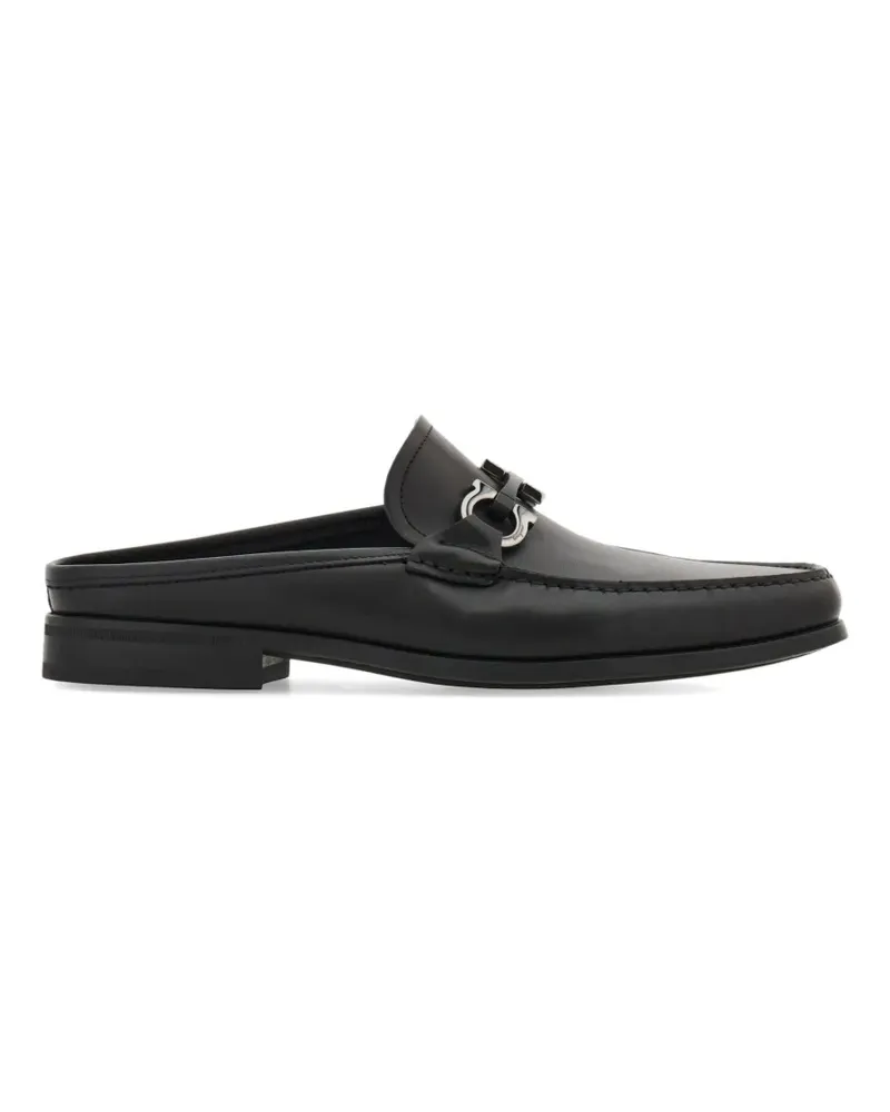 Ferragamo Mules mit Gancini-Ornament - Schwarz Schwarz