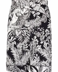 Palm Angels Joggingshorts mit Papagei-Print Schwarz