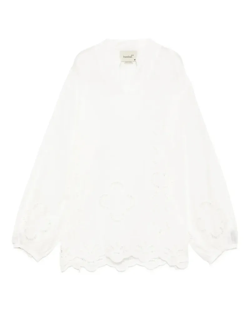 Bambah Eyelet Bluse - Weiß Weiß
