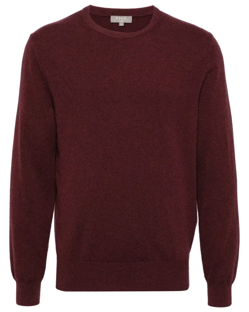 N.Peal Oxford Pullover mit rundem Ausschnitt - Rot Rot
