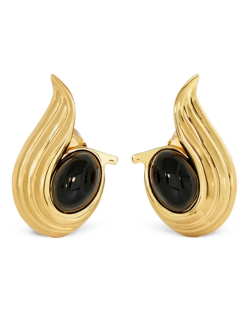 Ferragamo earrings with gems - Gold Gold