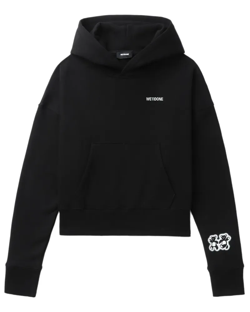 WE 11 DONE Klassischer Hoodie - Schwarz Schwarz