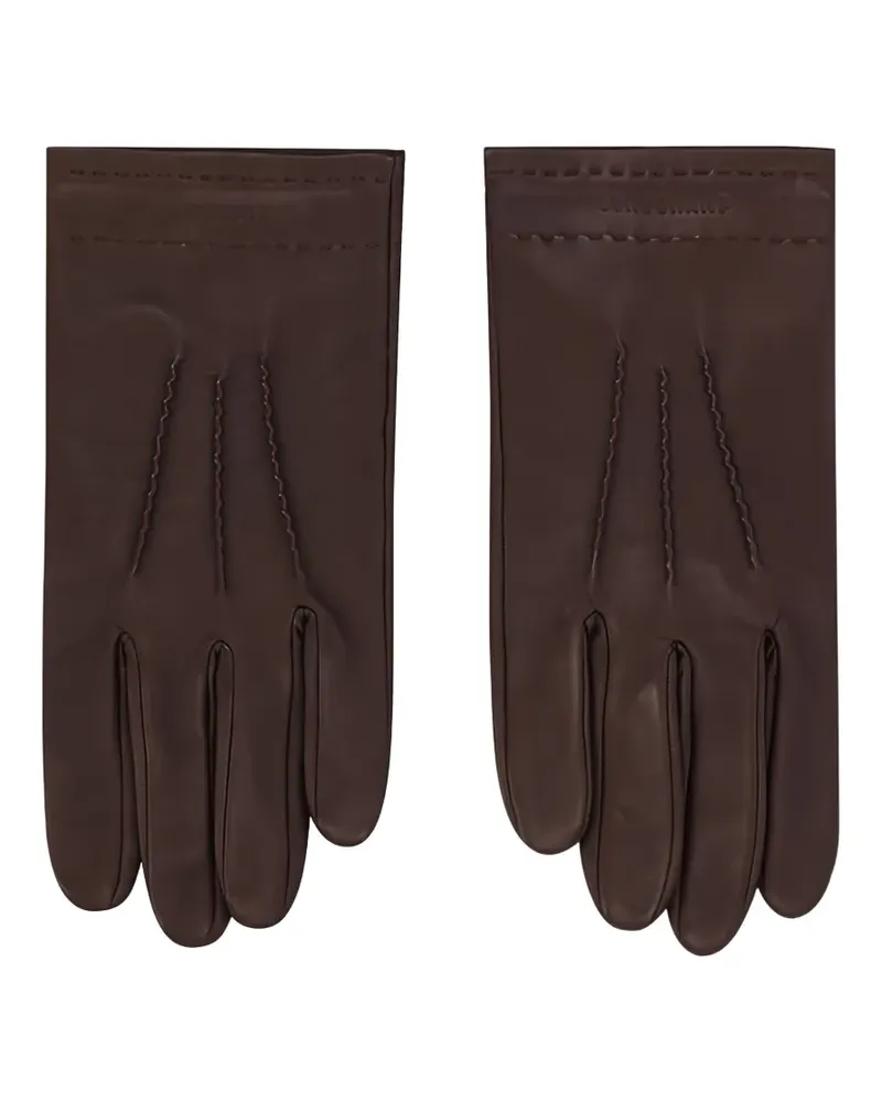 Longchamp leather gloves - Braun Braun