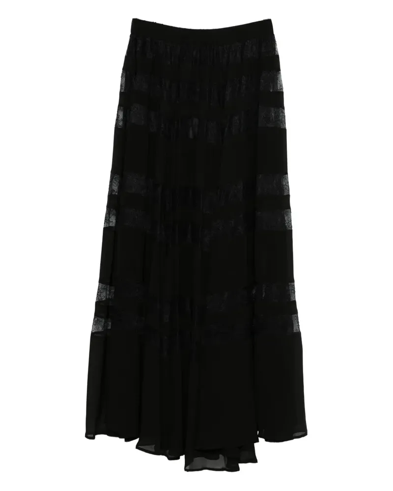 MARELLA Maxirock mit Spitzeneinsatz - Schwarz Schwarz