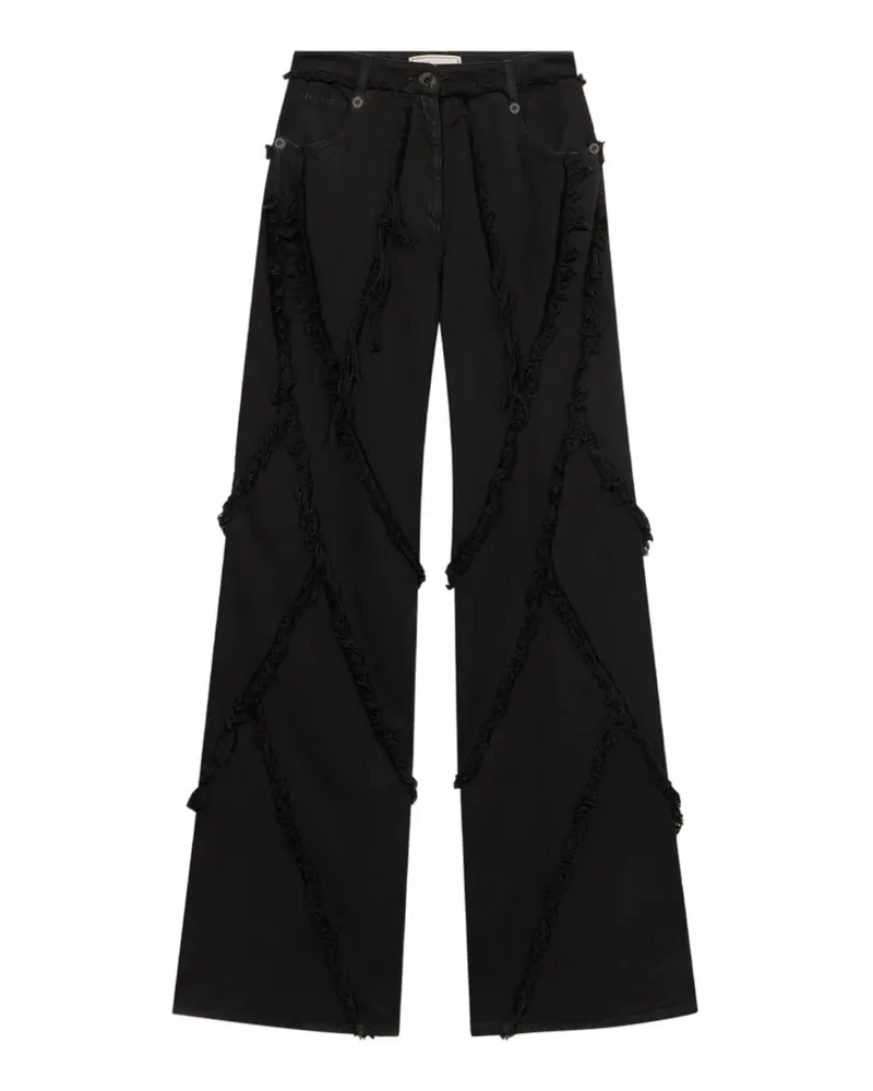 Blumarine Ausgefranste Jeans - Schwarz Schwarz