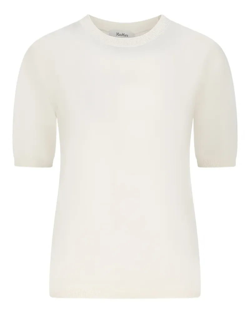 Max Mara Kurzärmeliges Gerico Oberteil - Weiß Weiß