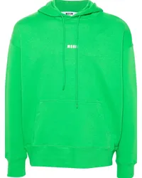 MSGM Hoodie mit Logo-Print Grün