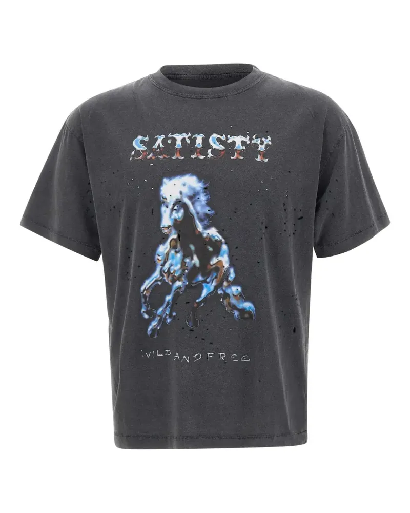 Satisfy MothTech™ graphic T-shirt - Schwarz Schwarz