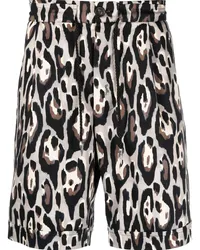 Roberto Cavalli Bermudas mit Leoparden-Print Braun