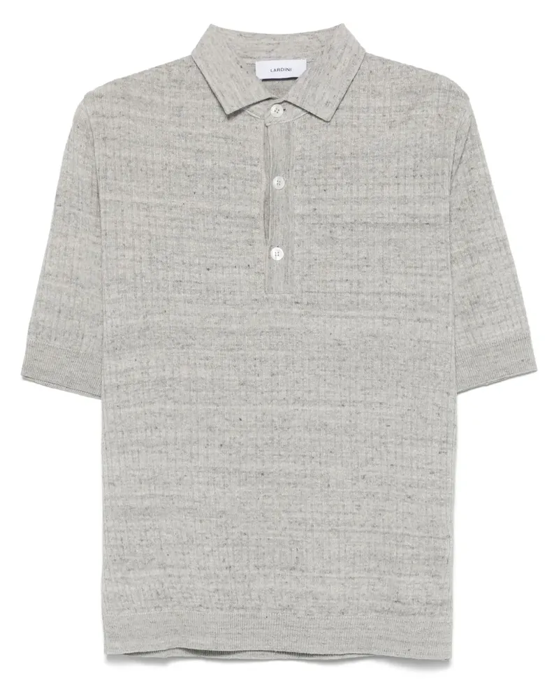 LARDINI Meliertes Poloshirt - Grau Grau