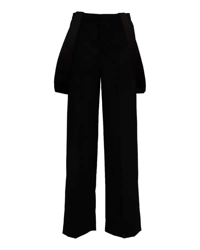 Dondup Kara suspenders-detail trousers - Schwarz Schwarz