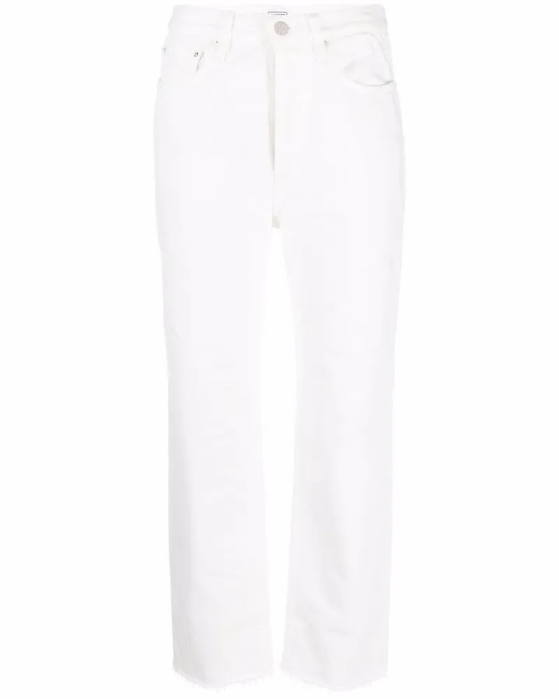 Totême Gerade Cropped-Jeans - Weiß Weiß