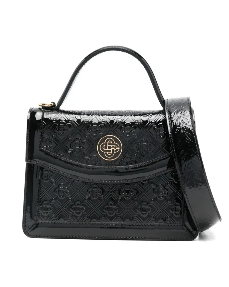 Casablanca Paris Schultertasche mit Logo-Prägung - Schwarz Schwarz